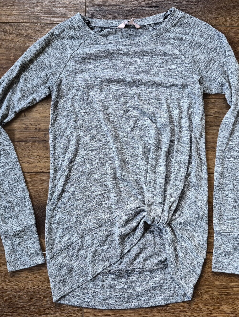 Juicy Couture Sweater Women's Sz XS Lightweight Gray Runched Front